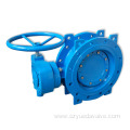 Double Eccentric and Flange Butterfly Valve with Gearbox